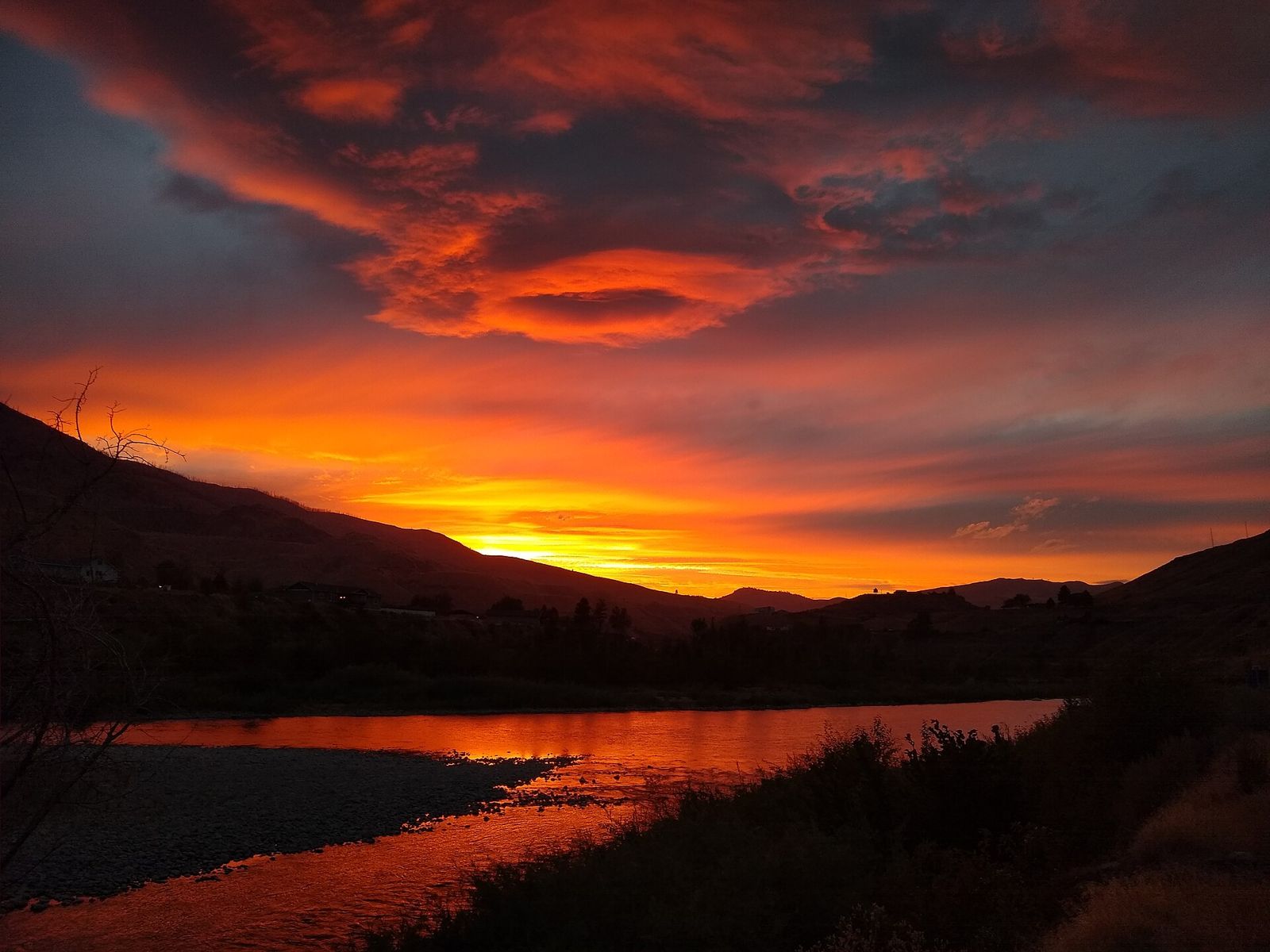 Sunset over the Methow River